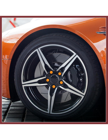 20 Cubiertas de Tornillos de Rueda HEROFFIX 21mm Naranja Silicona 20 Cubiertas de Tornillos de Rueda HEROFFIX 21mm Naranja Silicona