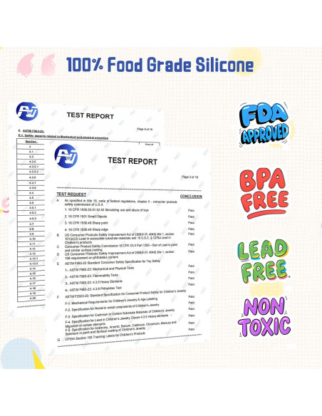 Collares Masticables Sensoriales para Niños - 2 Piezas, Silicona Segura Collares Masticables Sensoriales para Niños - 2 Piezas, Silicona Segura