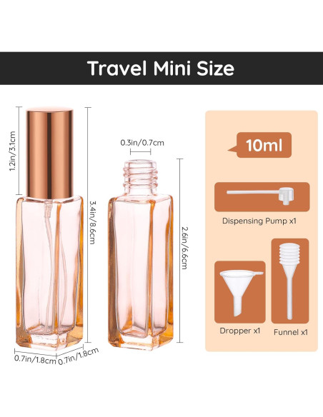 Segbeauty 5 Botellas de Perfume Reutilizables 10ML Viaje Segbeauty 5 Botellas de Perfume Reutilizables 10ML Viaje