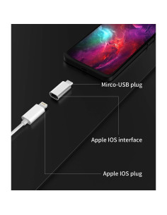 Adaptador Lightning a Micro USB 3 Pack Kefiany - Carga y Sincronización 2