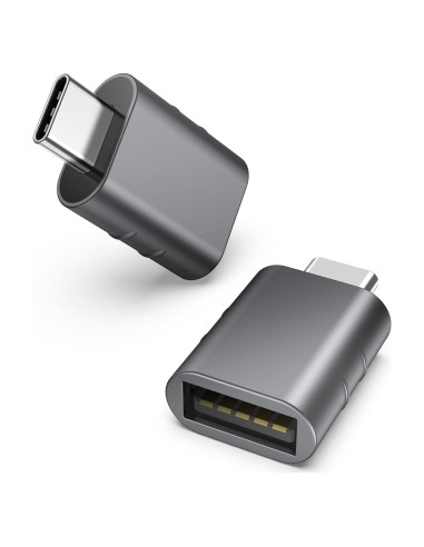 Paquete de 2 Adaptadores USB C a USB 3.0 Syntech Mark3 Gris