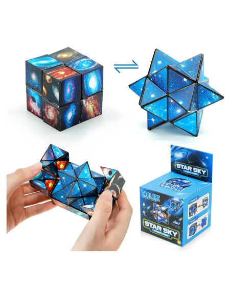 Cubo Estrella Antiestrés Vcall 2 en 1 Juguete Geométrico Cubo Estrella Antiestrés Vcall 2 en 1 Juguete Geométrico