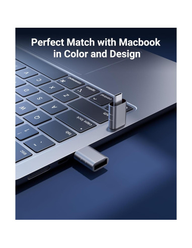 Paquete de 2 Adaptadores USB C a USB 3.0 Syntech Mark3 Gris