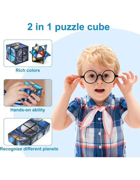 Cubo Estrella Antiestrés Vcall 2 en 1 Juguete Geométrico Cubo Estrella Antiestrés Vcall 2 en 1 Juguete Geométrico