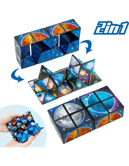 Cubo Estrella Antiestrés Vcall 2 en 1 Juguete Geométrico Cubo Estrella Antiestrés Vcall 2 en 1 Juguete Geométrico