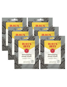 Mascarilla Facial Detoxificante de Carbón Burt's Bees - 4 Unidades