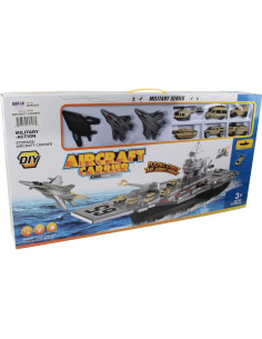 Portaaviones Daron BP96243 83.8 cm con 3 Aviones y 19 Piezas 2