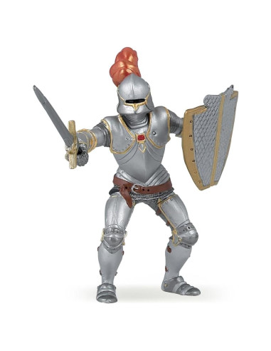 Figura Caballero Rojo Blindado Papo 16.99x5cm Pintado a Mano