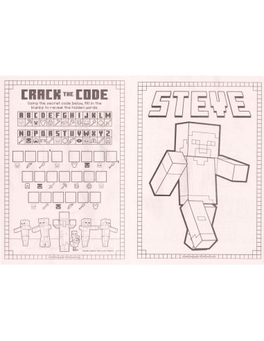 Conjunto de Libros de Colorear Minecraft para Niños 4-12 Años