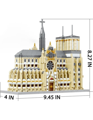 Juego de Bloques de Construcción GOTIMON Mini Catedral Notre Dame 2908 Piezas