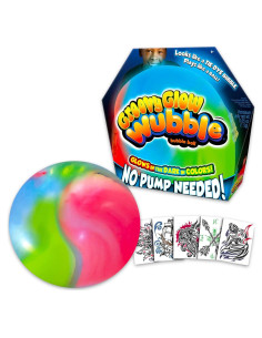 Pelota Wubble Brillante que Brilla en la Oscuridad - 10 cm