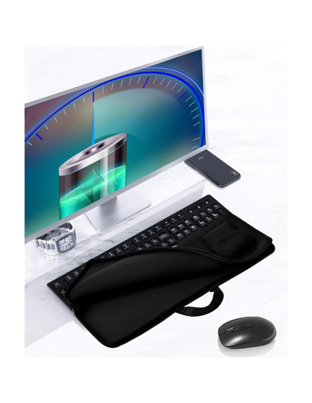 Funda de Teclado Logitech MK270 - Neopreno Impermeable Negro Funda de Teclado Logitech MK270 - Neopreno Impermeable Negro