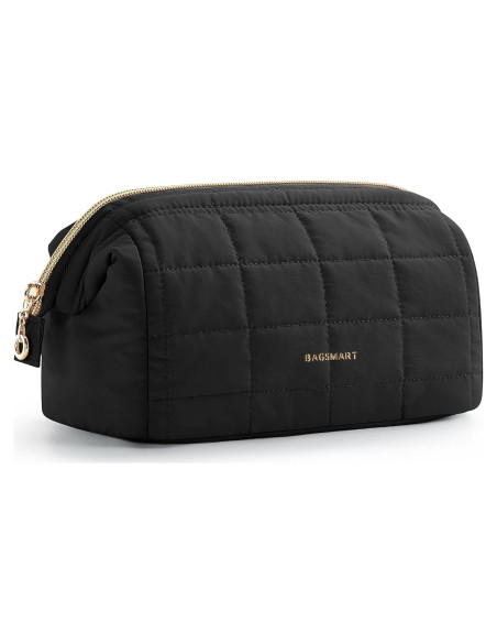 Bolsa de Maquillaje Acolchada BAGSMART Negra 23x11x15 cm Bolsa de Maquillaje Acolchada BAGSMART Negra 23x11x15 cm