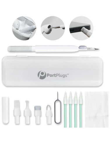 Kit de limpieza 11 en 1 PortPlugs para dispositivos móviles