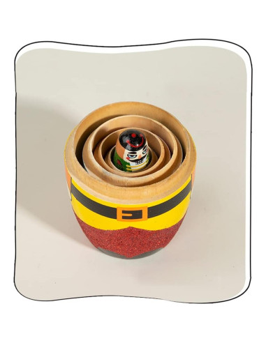 Juego de 5 Muñecas Matryoshka de Cascanueces de Madera