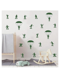 Adhesivos de Pared para Niños UILMNIY 20 Piezas Verde Militar