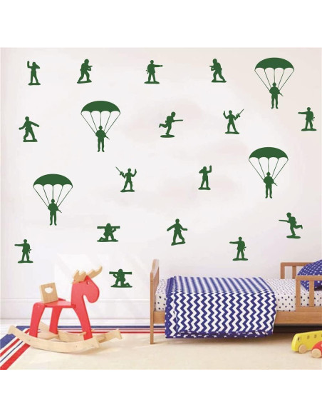 Adhesivos de Pared para Niños UILMNIY 20 Piezas Verde Militar Adhesivos de Pared para Niños UILMNIY 20 Piezas Verde Militar