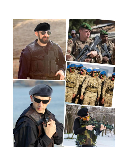 Gorro Beret Militar 100% Lana Verde Oliva para Mujeres Gorro Beret Militar 100% Lana Verde Oliva para Mujeres