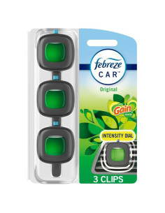Ambientador de Auto Febreze Clip Ventilación Aroma Gain 3 Pzas