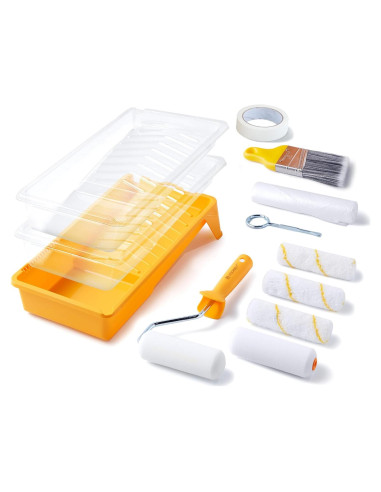 Kit de Rodillo de Pintura Voomey 13 Piezas 4" Microfibra