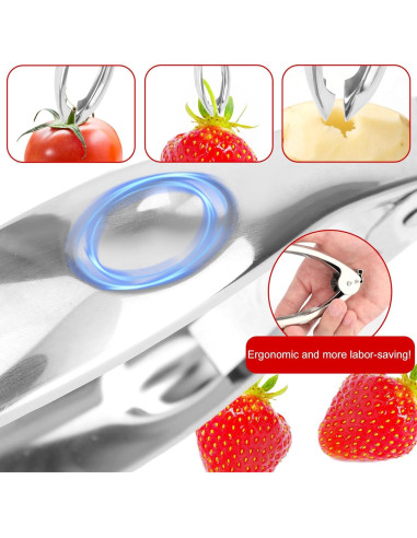 Desgajadora de Fresas Lasuroa Acero Inoxidable Mango Ergonómico