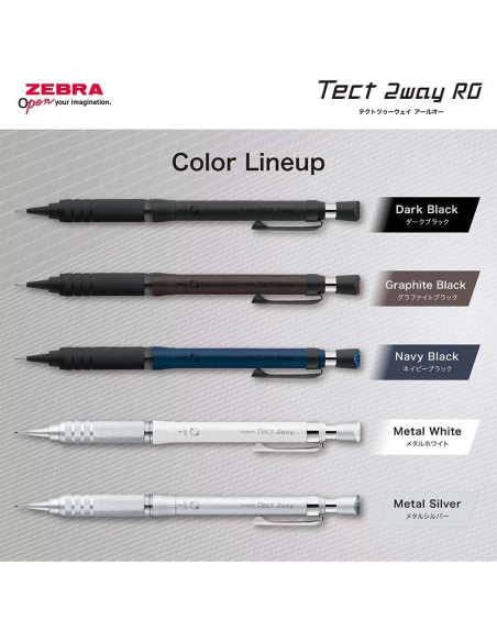 Lápiz Mecánico Zebra P-MA141-DBK 0.5mm Negro Oscuro Lápiz Mecánico Zebra P-MA141-DBK 0.5mm Negro Oscuro