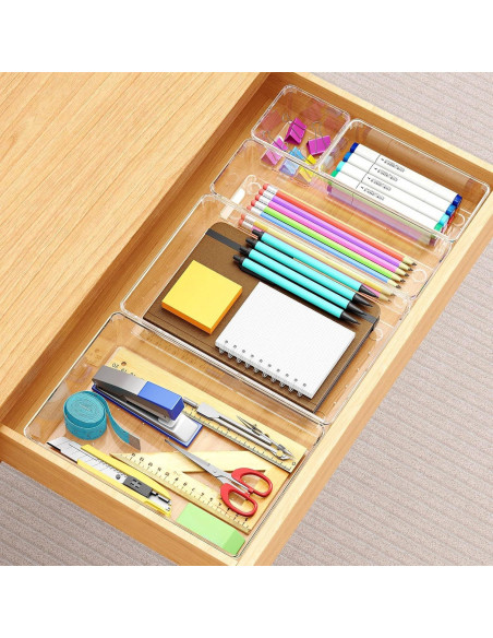 Juego de Organizadores de Cajones Manalete - 12 Piezas, 4 Tamaños Juego de Organizadores de Cajones Manalete - 12 Piezas, 4 Tamaños