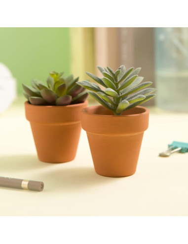 9 Macetas de Terracota Fcacti 5.3 cm con Drenaje