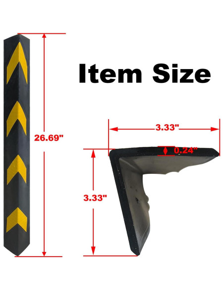 Protector de esquina de pared ASTAMOTOR 6 unidades goma 67.7 cm Protector de esquina de pared ASTAMOTOR 6 unidades goma 67.7 cm