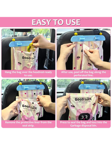 Bolsa de Basura Desechable para Auto Accmor 20 Pcs Rosa Bolsa de Basura Desechable para Auto Accmor 20 Pcs Rosa