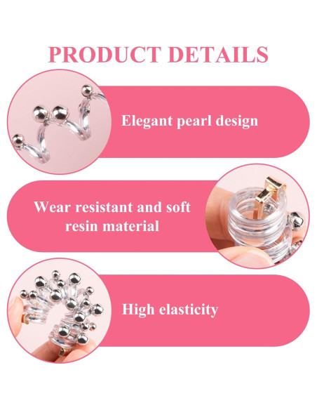 Diademas Espirales de Perlas VARMDUKKE - 4 Piezas Elegantes Diademas Espirales de Perlas VARMDUKKE - 4 Piezas Elegantes