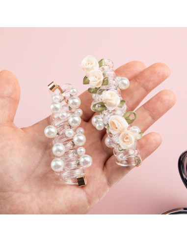 Diademas Espirales de Perlas VARMDUKKE - 4 Piezas Elegantes