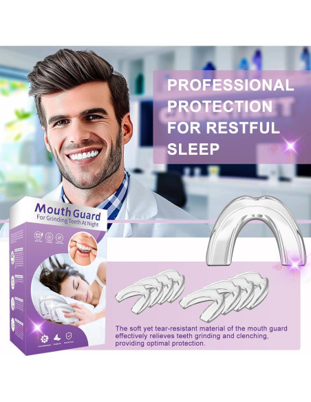 Protector Bucal Nocturno Reutilizable Feisina - Paquete de 8 Protector Bucal Nocturno Reutilizable Feisina - Paquete de 8