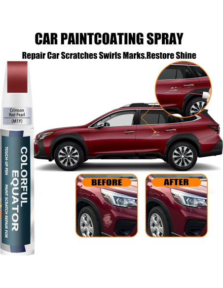 Pintura de Retoque SNSIR Perla Roja Carmesí 11.83 ml para SUBARU Pintura de Retoque SNSIR Perla Roja Carmesí 11.83 ml para SUBARU