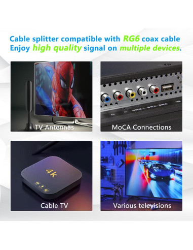 Divisor de Cable Coaxial 2 Vías Ysxsqgc 5-2400MHz RG6