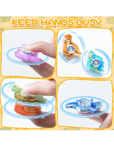 Set 24 Spinners Fidget Dinosaurios Alivio Estrés Niños