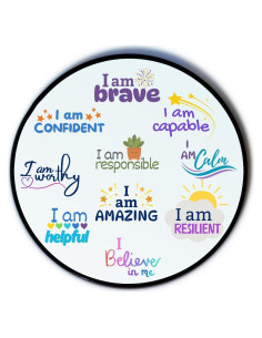 Calcomanías Estáticas Reutilizables Britespark - Afirmaciones Positivas - Set de 10