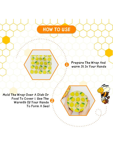 Envolturas de Cera de Abeja Reutilizables PICcircuit - 9 Piezas
