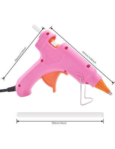 Pistola de Pegamento Caliente Fifchall Rosa con 20 Barras