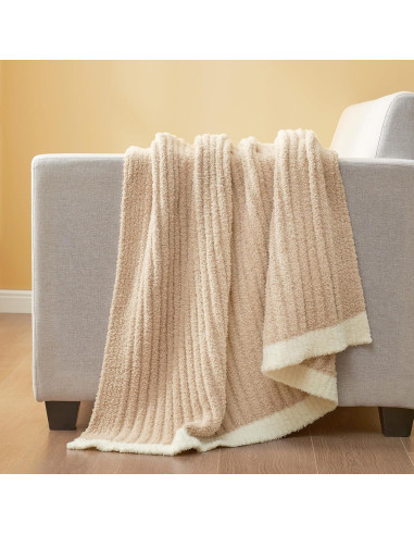 Manta de Ribete Snuggle Sac Beige 127x152 cm Microfibra