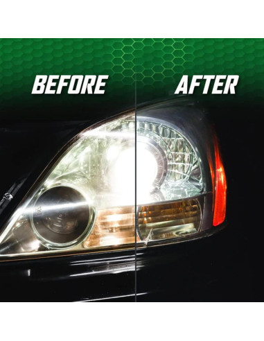 Kit de Restauración de Faros Turtle Wax FG7606, Limpieza y Sellado