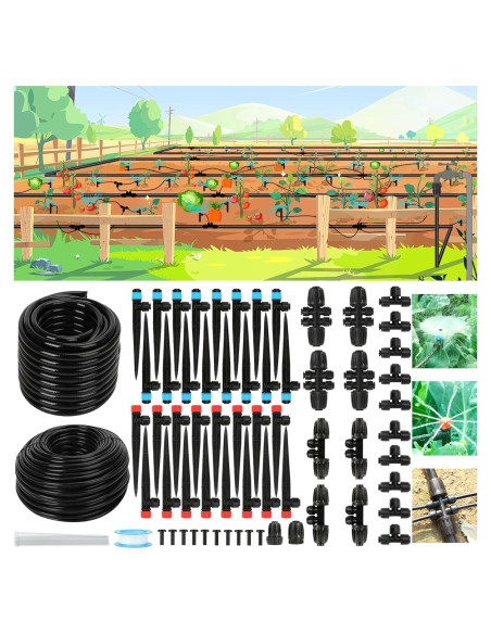 Sistema de Riego por Goteo Vatony 128FT con Conectores Rápidos Sistema de Riego por Goteo Vatony 128FT con Conectores Rápidos