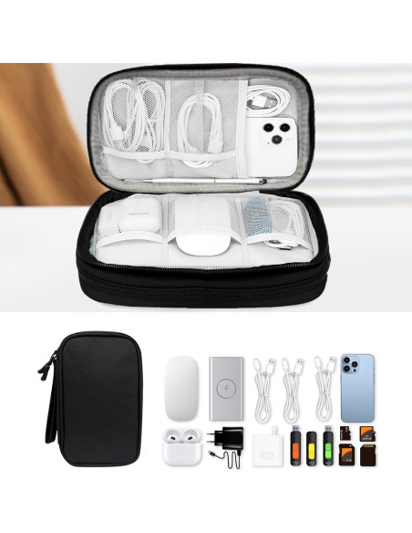 Bolsa Organizadora de Cables SUNRISING Doble Capa Impermeable Bolsa Organizadora de Cables SUNRISING Doble Capa Impermeable