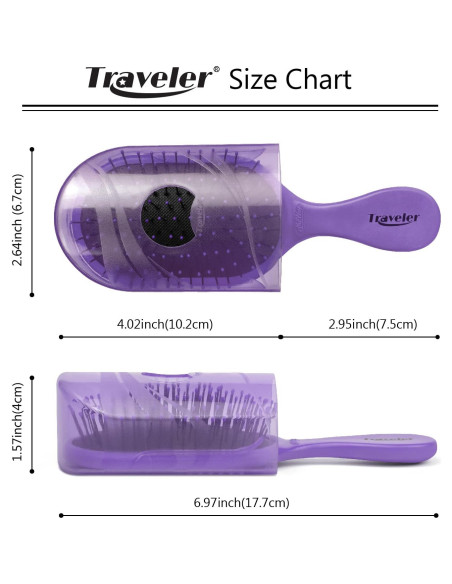 Cepillo de Viaje NuWay 4HAIR Lavanda - Desenredante Inteligente Cepillo de Viaje NuWay 4HAIR Lavanda - Desenredante Inteligente