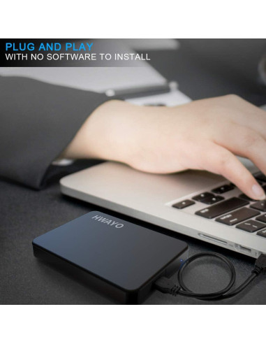 Disco Duro Externo Portátil HWAYO 120GB USB 3.0 Ultra Delgado