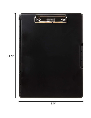 Clipboard Dexas Slimcase 2 Negro con Almacenamiento A4
