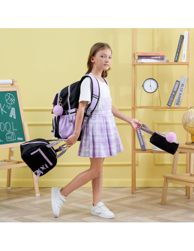 Mochila Fimibuke 3 en 1 para Niñas Impermeable con Lonchera