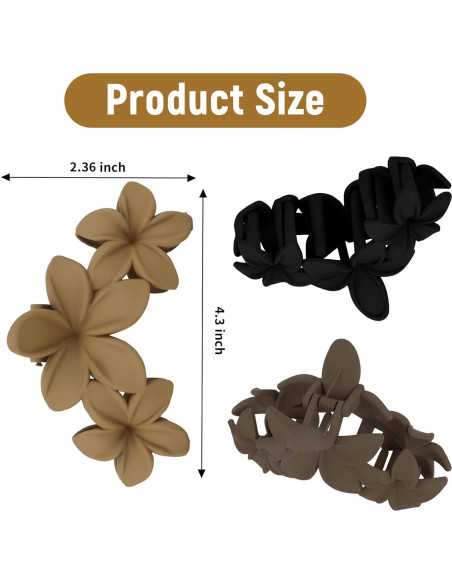 Clips para el Cabello ANBALA 4 Piezas Flor Hawaiana Antideslizantes Clips para el Cabello ANBALA 4 Piezas Flor Hawaiana Antideslizantes