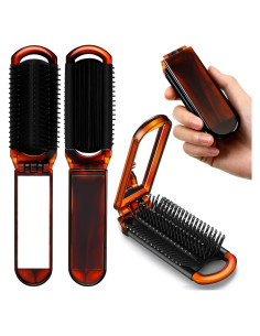 Cepillo de Pelo Plegable Nuenen 4 Pcs con Espejo Carey's