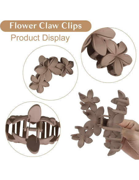 Clips para el Cabello ANBALA 4 Piezas Flor Hawaiana Antideslizantes Clips para el Cabello ANBALA 4 Piezas Flor Hawaiana Antideslizantes